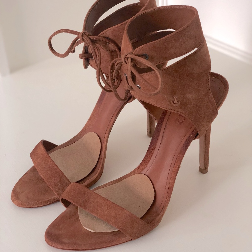 Brown suede sandals